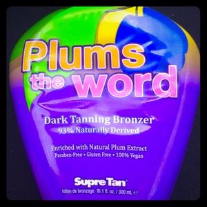 Plums the Word SupreTan indoor tanning lotion